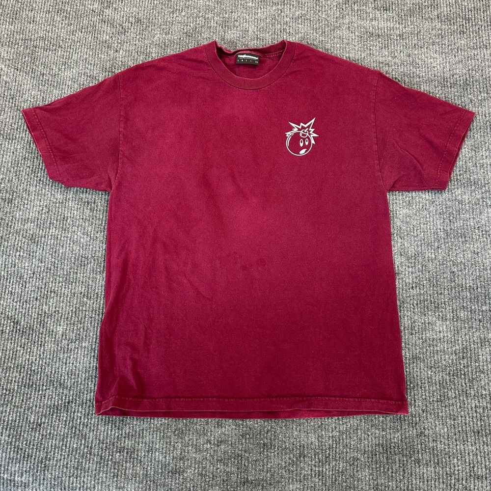 The Hundreds Mens Adam Bomb T-Shirt L Maroon Graphic Print Cotton